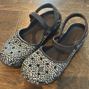 CROCS leopard print sandals